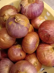 onions on a market stall