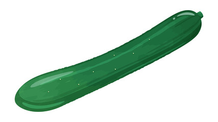 きゅうりのイラスト_カーブ_1本