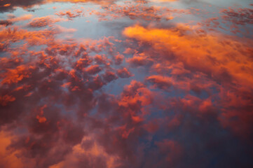 scenic colorful cloudscape at sunrise abstract background