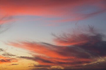 dramatic pink cloud and colorful sky abstract background
