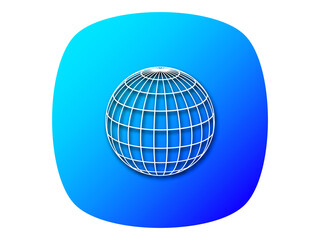 Grid world App icon in modern design style.Vector