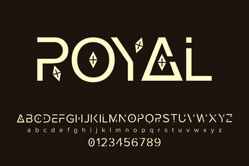 vector alphabet vintage font, typeface design, dark violet style background