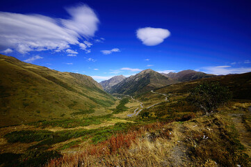 Summer landscape in French Pyreneas, near the Andorra border.