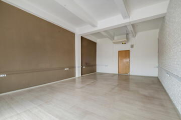 empty white room with repair and without furniture. room for office or clinic