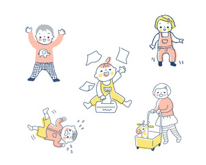 赤ちゃんのさまざまなポーズ　セット