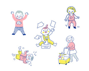 赤ちゃんのさまざまなポーズ　セット