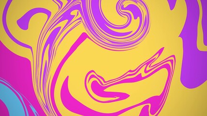 Colorful bright background design with black spheres in 4k video.