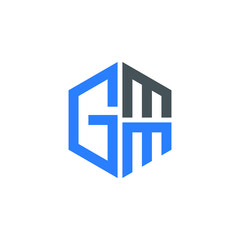GMM logo GMM icon GMM vector GMM monogram GMM letter GMM minimalist GMM triangle GMM hexagon Unique modern flat abstract logo design 