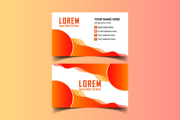 Business card design Template. Luxury, Modern and Elegant Business Card Design template. Creative and Clean Double-sided Business Card Template. Vector Illustration