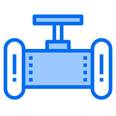 Pipe blue line icon