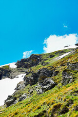 landscape with blue sky and clouds