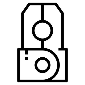 black line art paper cutter clip art preview