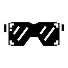 eye protection glyph icon