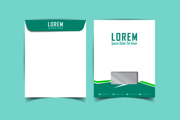 Envelope A4. Envelope A4 vector design. digital hand drawn. Paper envelope A4 set isolated on multicolor background, vector illustration. Stationery Template Design Kit.