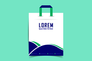 Shopping bag design template with paper bag. Hand holding Shopping bags. Black Friday. Vector illustration