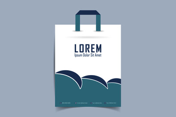 Shopping bag design template with paper bag. Hand holding Shopping bags. Black Friday. Vector illustration