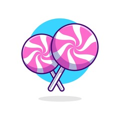 Cute lollipop candy cartoon design