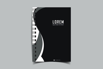 Notebook cover template. Notepad Cover and page of the annual report. Book cover design isolated over colorful background. Vector covers for books, notebooks, annual report. Vector illustration