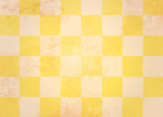 黄色い市松模様
