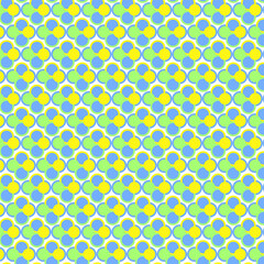Abstract trend pattern made of colored circles. Bright background of geometric shapes.