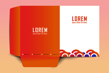 Folder design, cover for catalogue, brochures, layout for placement of photos and text, modern geometric design. Element of stationery. corporate identity template with modern , Branding Template