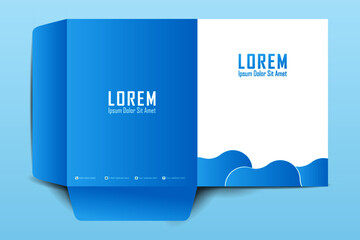 Folder design, cover for catalogue, brochures, layout for placement of photos and text, modern geometric design. Element of stationery. corporate identity template with modern , Branding Template