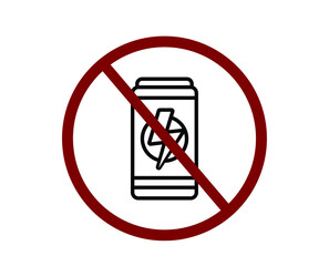 No energy drink vector icon. Editable stroke. Symbol in Line Art Style for Design, Presentation, Website or Apps Elements, Logo. Pixel vector graphics - Vector