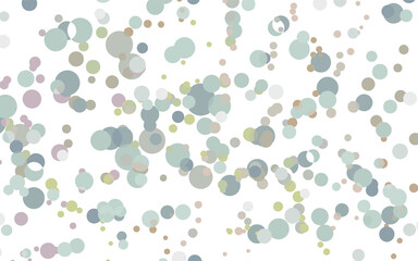 Different size and color bubbles Colorful isolated vector illustration Horizontal abstract background