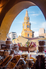 Ciudad amurallada de Colombia, Torre del reloj, gastronomia y arquitectura tipica de Cartagena de...