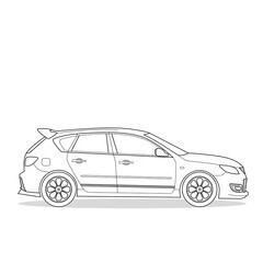 car isolated on white