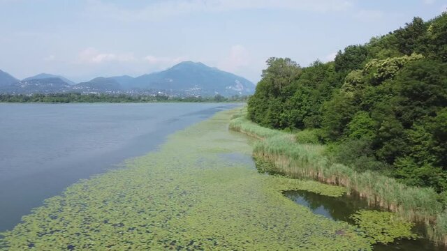 Landscape near Alserio Lake, Lombardy, Como