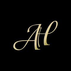 ah logo design vector icon luxury premium