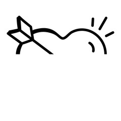 Obraz premium Heart Arrow