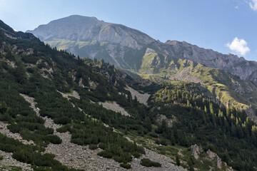 Naklejka premium Landscape of Pirin Mountain near Vihren hut, Bulgaria