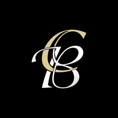 cb logo design vector icon luxury premium
