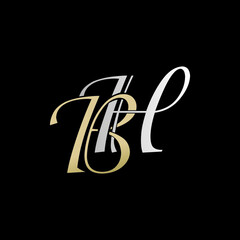 bh logo design vector icon luxury premium