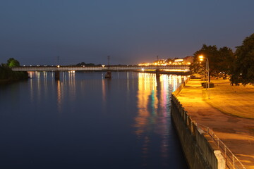 Fototapeta premium sunset over the river