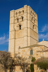Fototapeta na wymiar Tower of the Cathedral of Zamora in Spain 