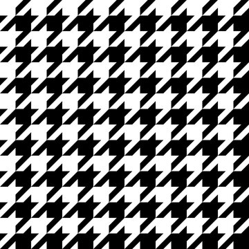 Seamless black and white houndtooth pattern.