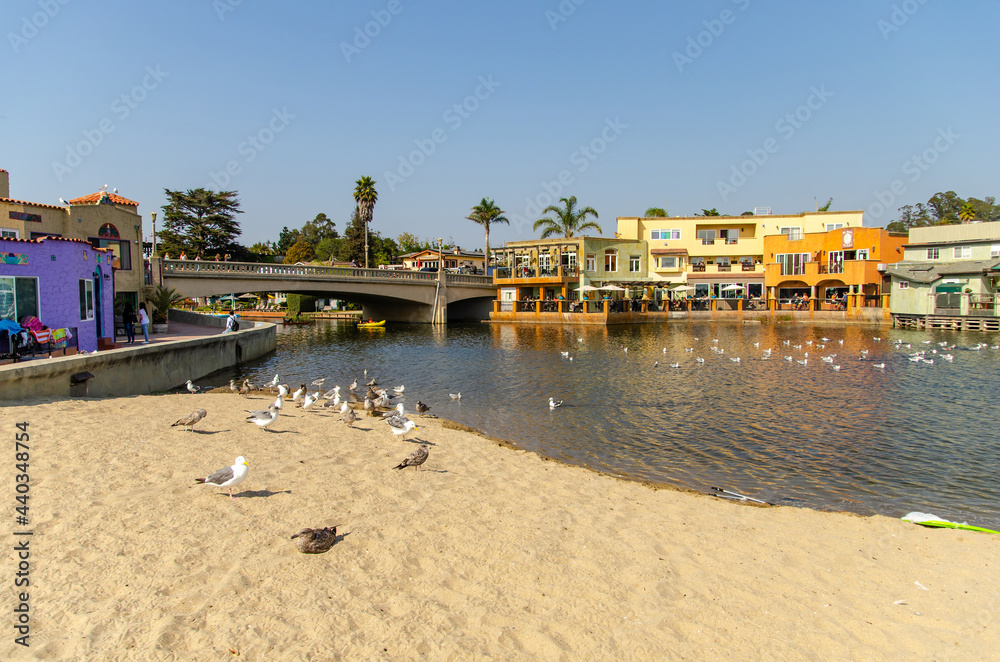 Canvas Prints Beautiful view of Capitola beach. 