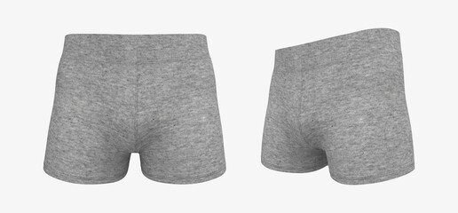 Waisted shorts mockup. 3d rendering, 3d illustration.;