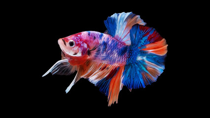 oil paint  siames fighting fish..betta splendens fish.