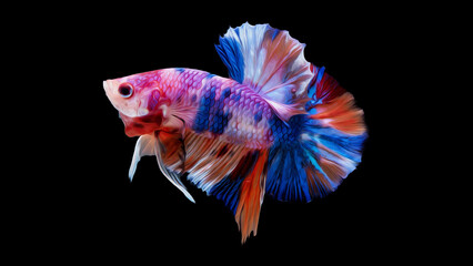 oil paint  siames fighting fish..betta splendens fish.