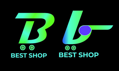 This is a B Letter Logo for E commerce business