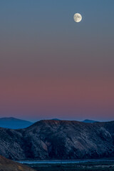Moonrise Over Pumice Plains Of Mount Saint Helens