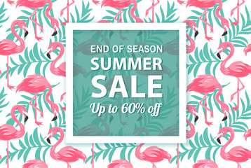 Summer sale banner template, Summer sale bright background for your advertisement © Zalina