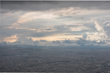 View from the top of Mount Montserrate in Bogota Colombia.