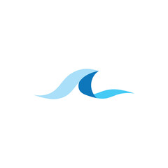 Water Wave Logo Template. vector icon illustration