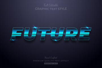 Future Glow Blue Editable Text Effect Font Style