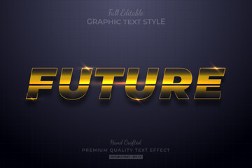 Future Glow Yellow Editable Text Effect Font Style